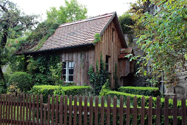 old wooden hut, garden shed, romantic, garden, cottage, nature, beautiful, trees, garden fence, landscape, cottage, cottage, cottage, cottage, cottage
