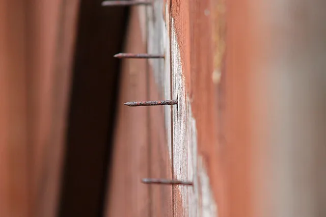 nail, protrude, sharp, exposed, rusty, rustic, weathered, lineup, strip, construction, nails, points, angle, diagonal, barn, siding, barn siding. What homeowners regret about backyard studio spending: a closer look