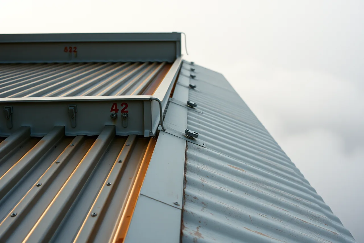 Standing seam metal roof with marine-grade clips (Coastal, prairie or northern: choosing materials for a Canadian studio)