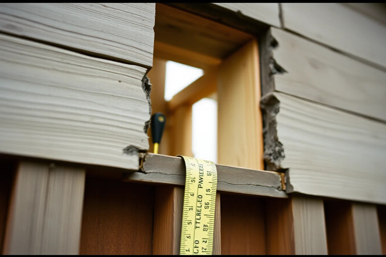 Test opening cut low in a shed wall with a probe in the timber (What homeowners regret after a backyard studio makeover: the parts worth your time)