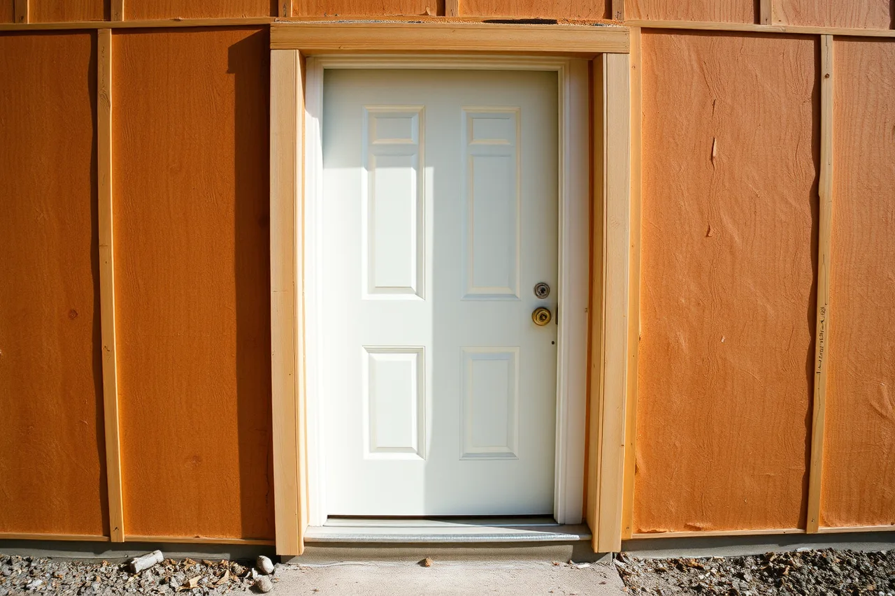 Insulated exterior door with head flashing and threshold in a shed wall (Which studio shed upgrades add value you feel every day, in plain terms)